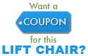 Get a coupon on this lift chair