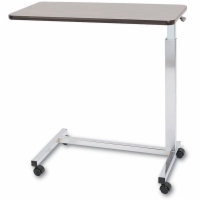 Walnut Overbed Table with Chrome Base - 30" x 15"