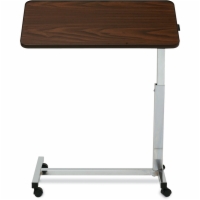 Walnut Overbed Tilt-Top Table with Chrome Base - 30" x 15"