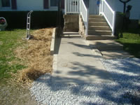 After escavation concrete